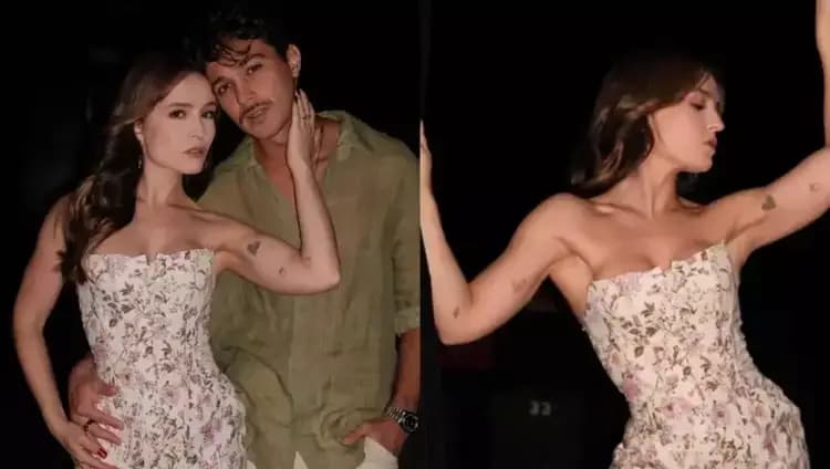 Larissa Manoela exibe músculos definidos e reação do marido chama atenção