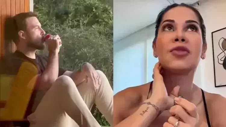 Thiago Nigro desafia regra de Maíra Cardi, toma refrigerante e web reage