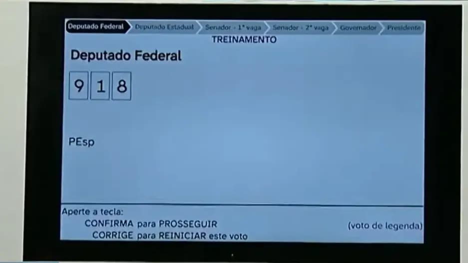 Urna eletrônica terá barra de progresso nas Eleições 2026