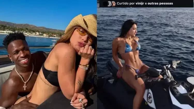 Vini Jr. curte foto de amiga de Virginia de biquíni e divide opiniões