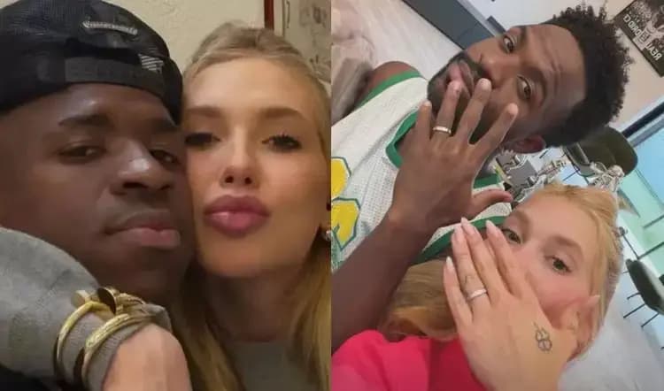 Vini Jr. surpreende Virginia com aliança após 1 ano de namoro