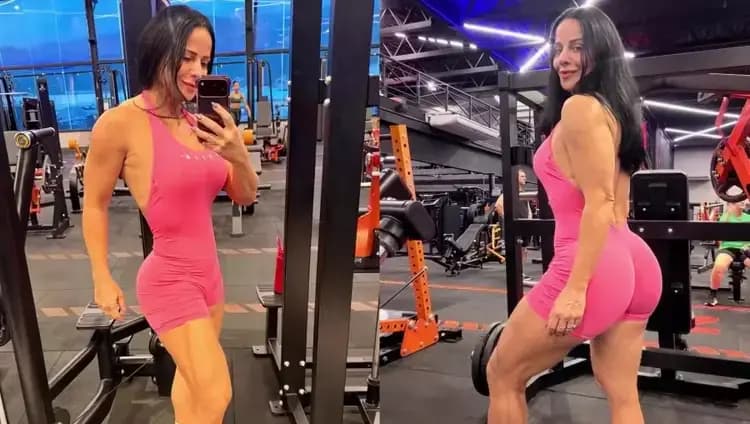 Aos 51, Viviane Araujo exibe bumbum empinado em look 'a vácuo'