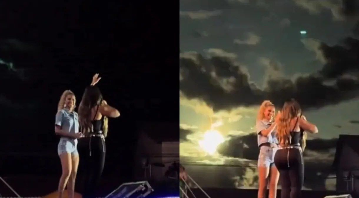 Meteoro ilumina o céu durante show de Simone Mendes no interior do Ceará; veja vídeo