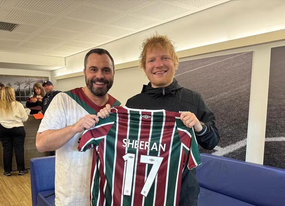 Ed Sheeran vai ao Maracanã para prestigiar Fluminense X Atlético-MG