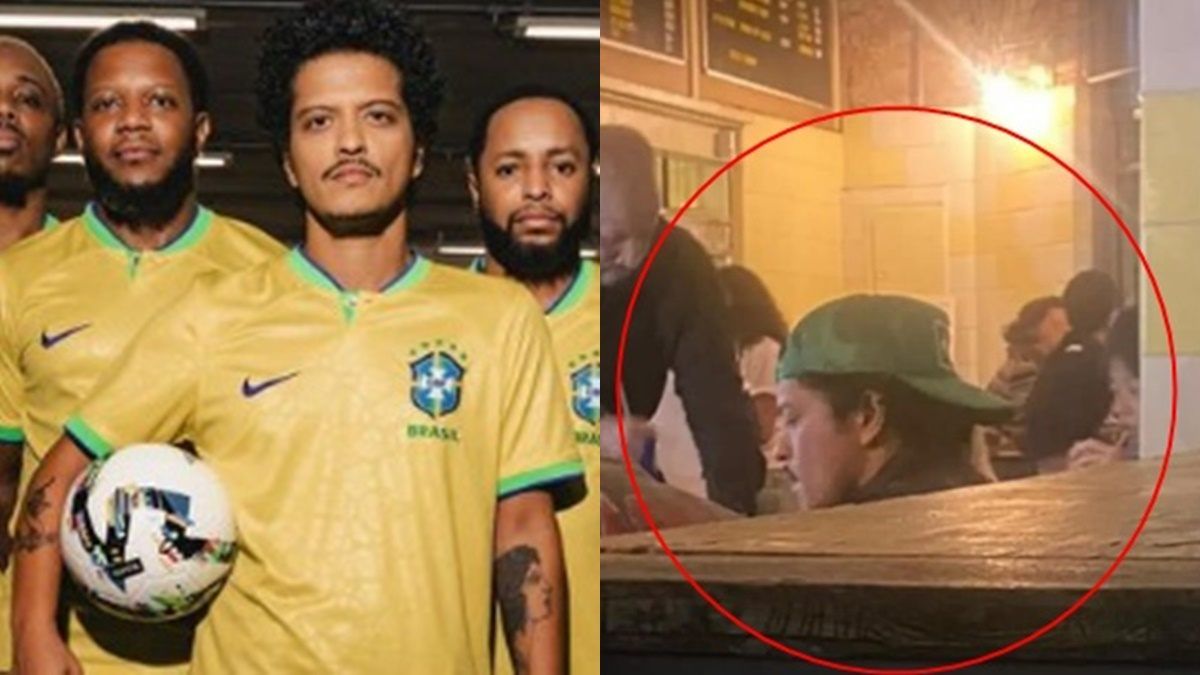 Bruno Mars visita boteco em São Paulo e experimenta comidas brasileiras