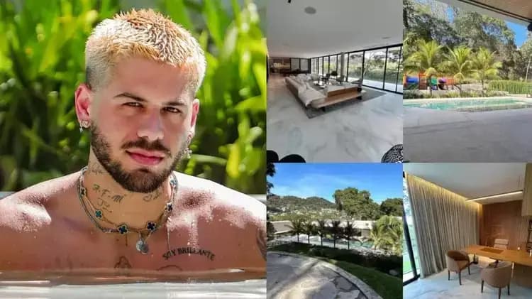 Nova mansão de Zé Felipe tem piscina dentro de suíte e academia de vidro