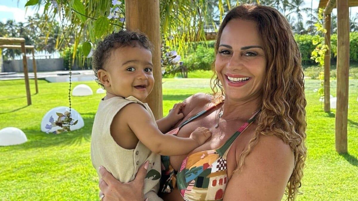 Viviane Araújo celebra aniversário de 1 ano do filho com festança
