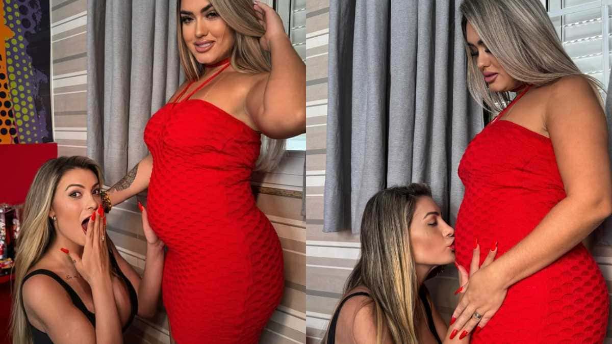 Andressa Urach grava vídeo adulto com grávida de cinco meses