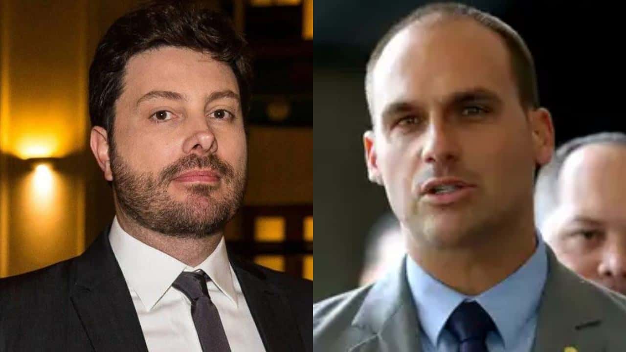 Danilo Gentili chama Eduardo Bolsonaro de ‘vagabundo’