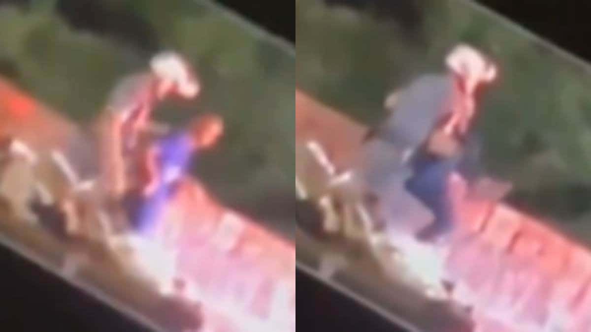 Homem que foi arremessado em uma ponte por um PM está vivo