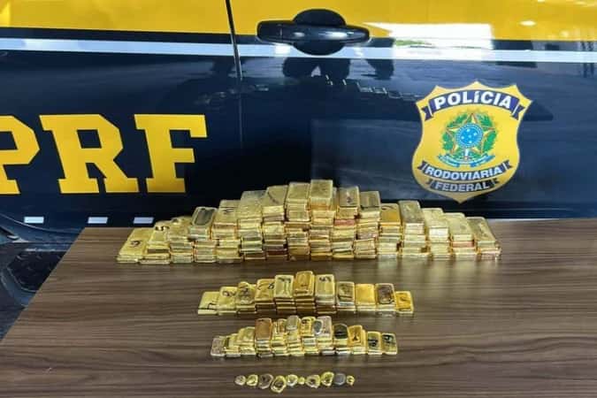 PRF faz a maior apreensão de ouro da história no valor de R$ 60 milhões