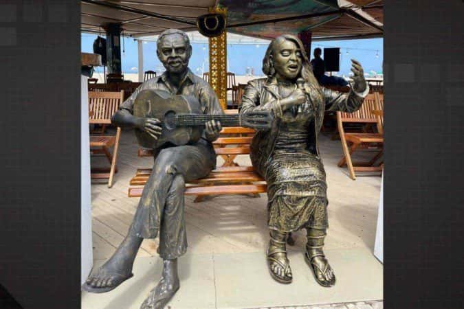 Preta Gil ganha estátua em Copacabana ao lado de Gilberto Gil