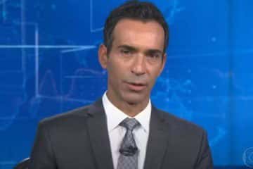 César Tralli quebra protocolo no primeiro dia como âncora no ‘Jornal Nacional’