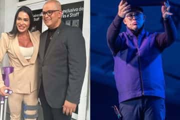 De muletas, Gracyanne Barbosa prestigia Bruno Avelar no evento “O Poder do Network” no Rio de Janeiro