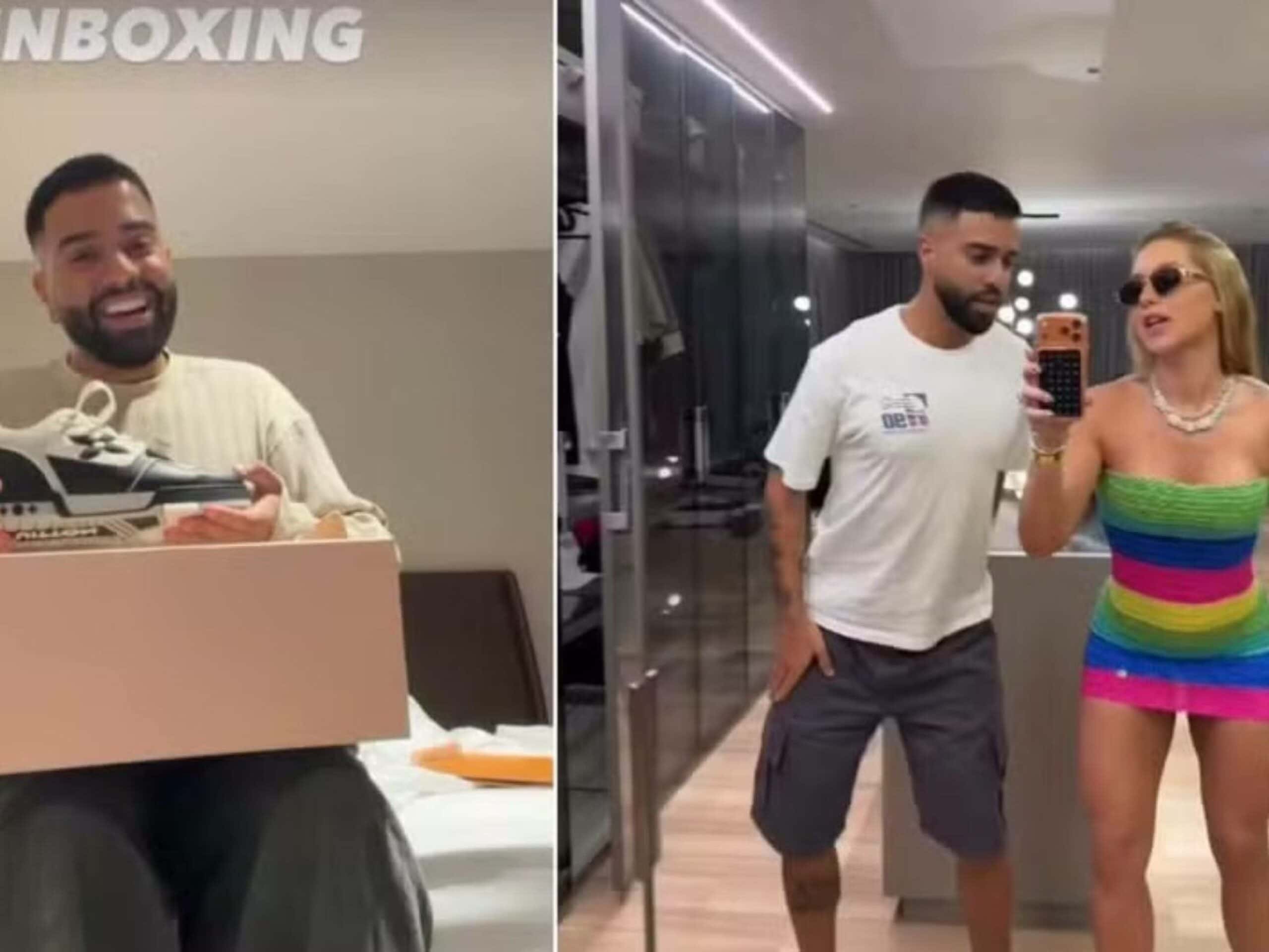 Vini Jr. dá tênis de R$ 10 mil para amigo de Virginia