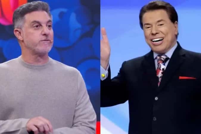 Luciano Huck vai ao SBT e exalta Faustão e Sílvio Santos