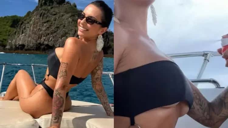 Influencer reage após esquecer proibição e usar bronzeador em Noronha