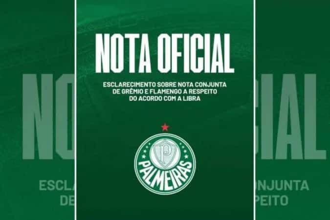 Palmeiras rebate Grêmio e Flamengo e chama nota da dupla de mentirosa