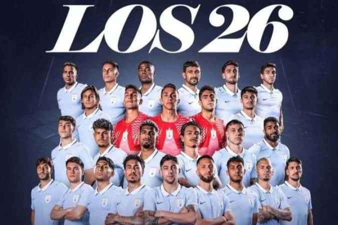 Uruguai divulga lista final de convocados para a Copa do Mundo