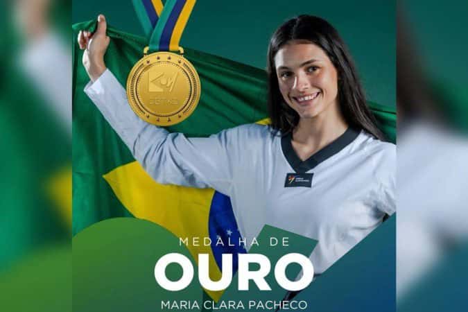 Maria Clara bate campeã olímpica e conquista ouro para o Brasil no Grand Prix de Taekwondo