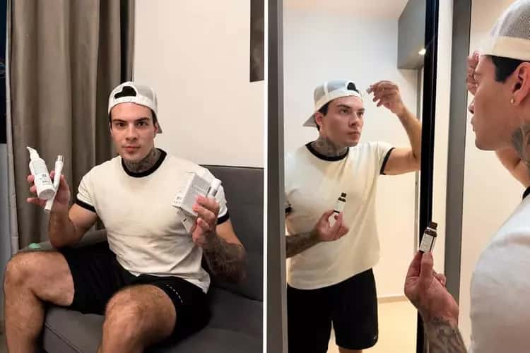 Influenciador gasta R$ 50 mil em skincare e gera desconfiança em namorada