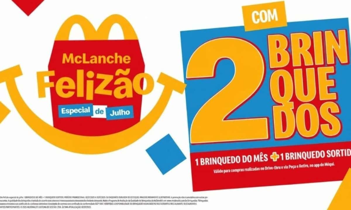 McLanche Felizão: saiba como ganhar dois brinquedos do McDonald’s de uma vez