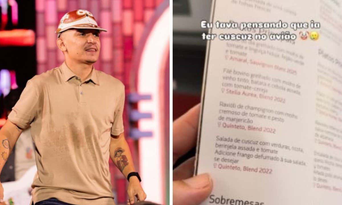 João Gomes é surpreendido por cuscuz em voo: ‘Fui enganado”