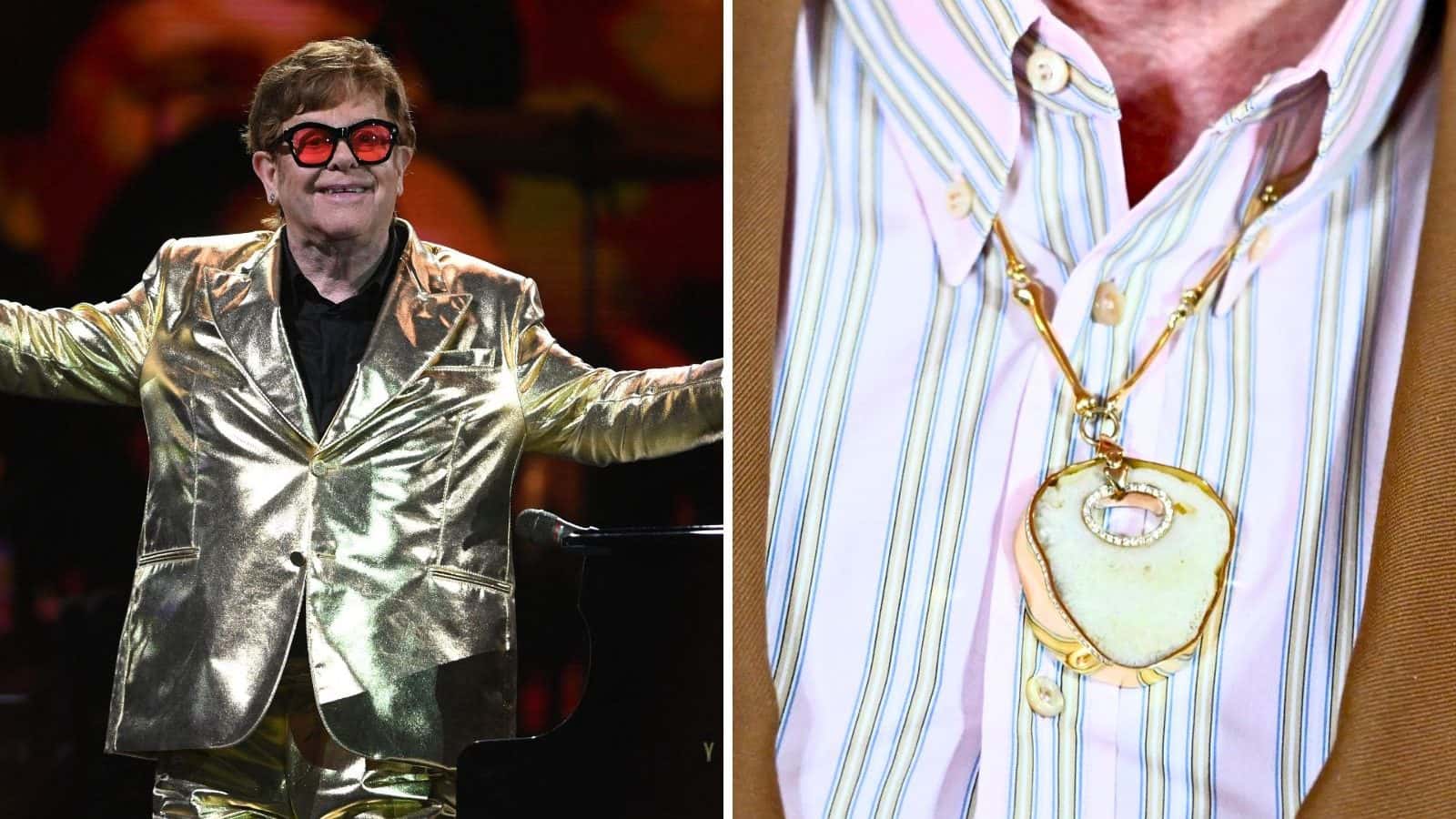 Elton John transforma os próprios joelhos em joias de ouro extravagantes
